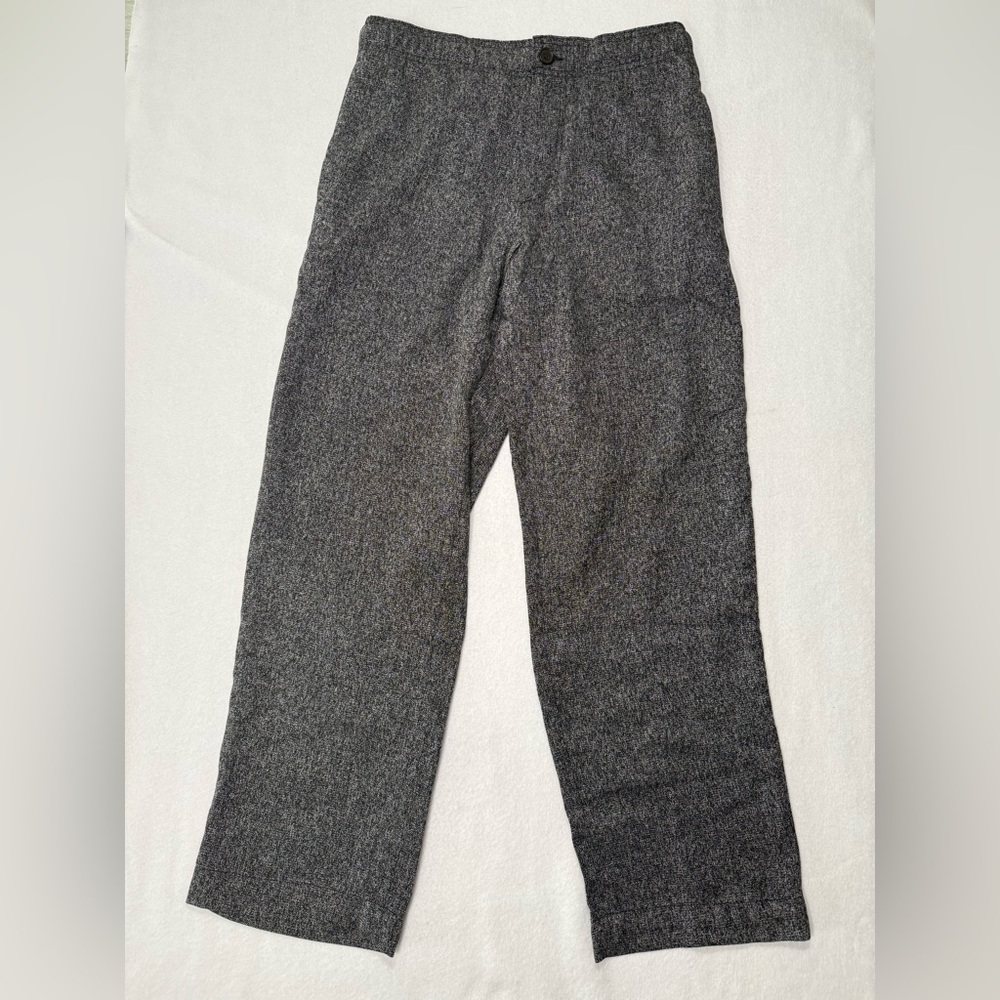 NWT H&M Men's Black Marbled Relaxed Fit Elastic Waistband Pants Size S #1625